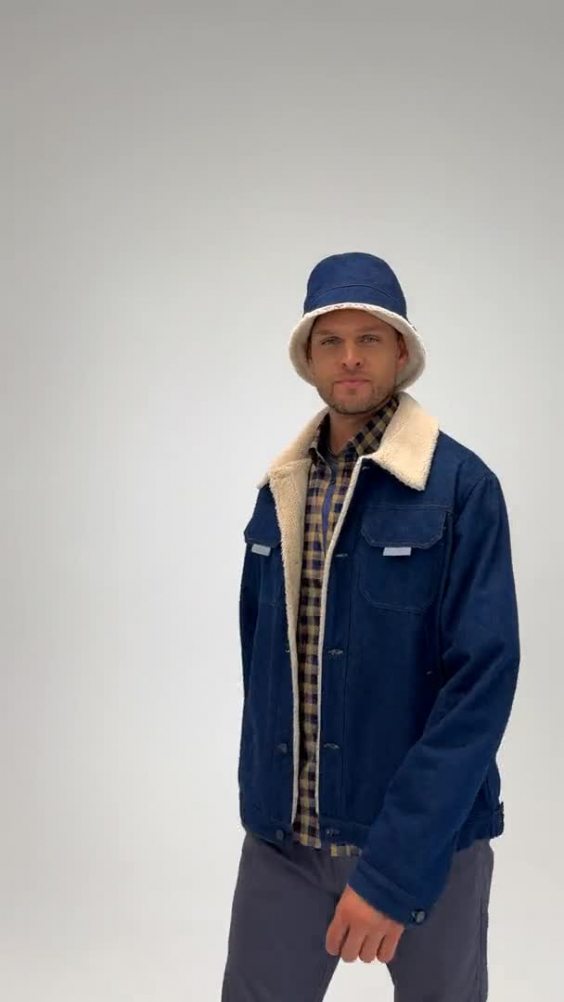 Панама КОТКРУТ Джинс деним, с мехом